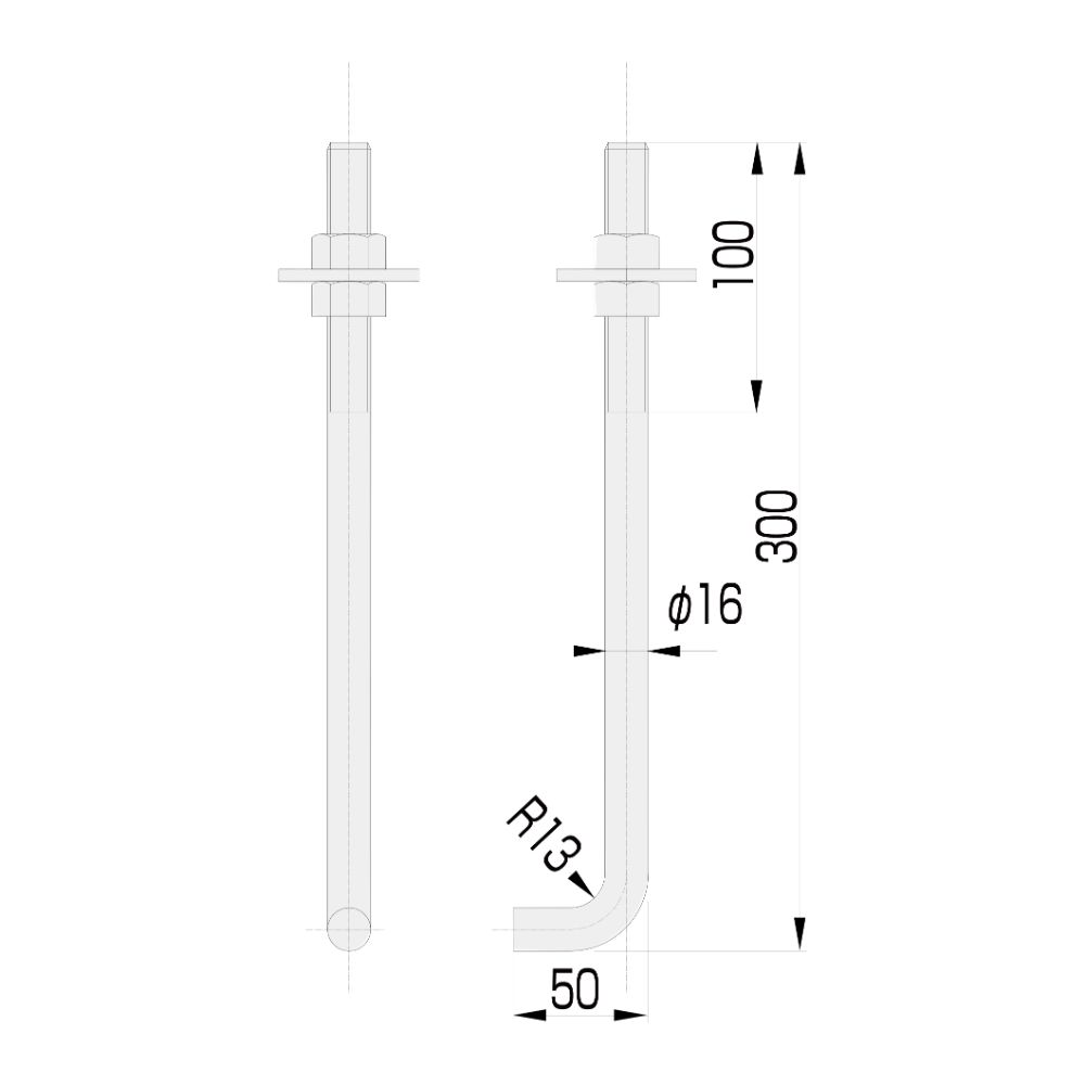 アンカーボルト W5/8 φ16 L300