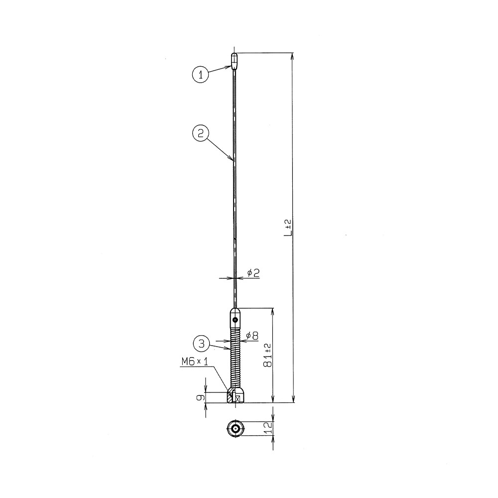 260MHz帯 車載用1/4λエレメント(GB用）