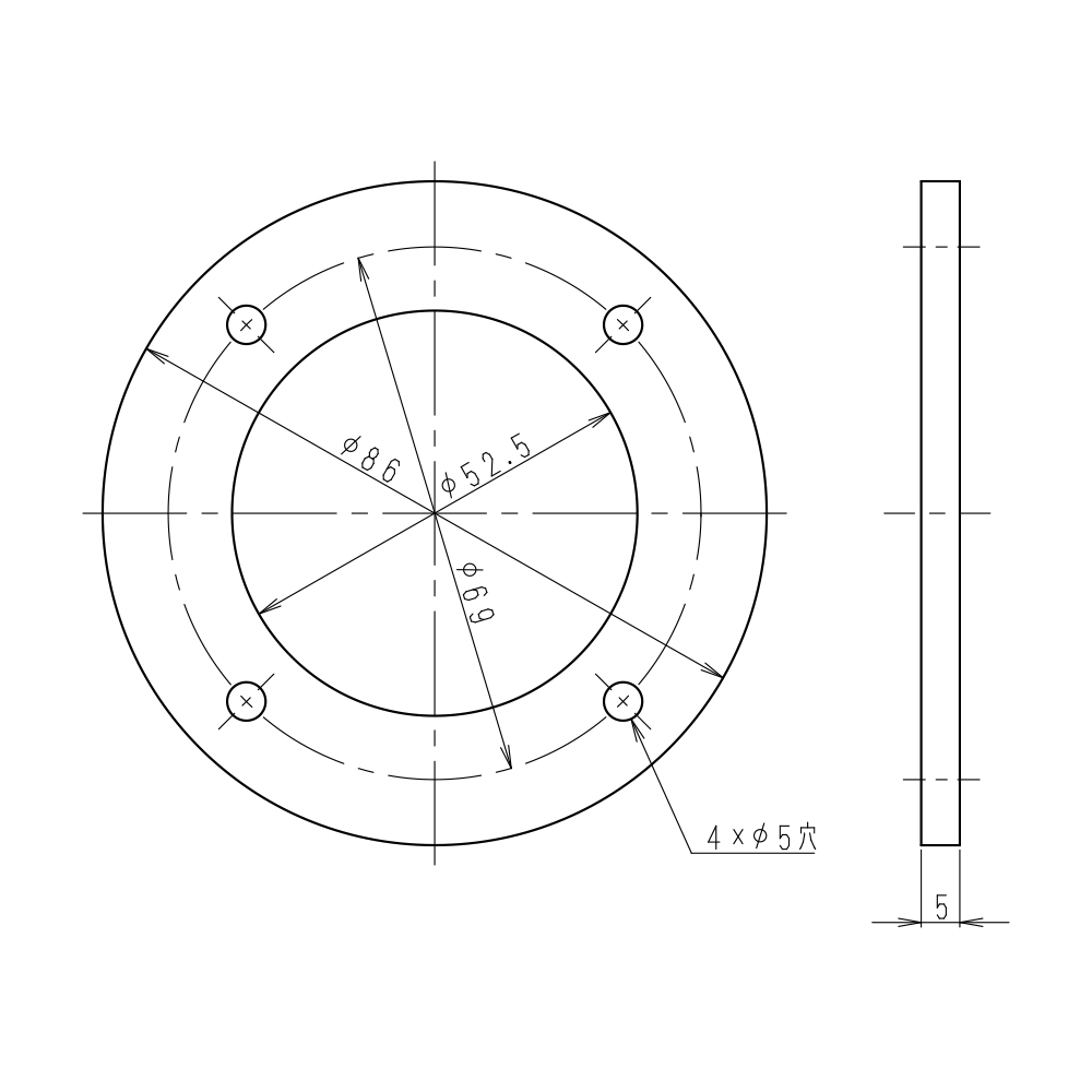 APポール用 ステーリング　52.5φ