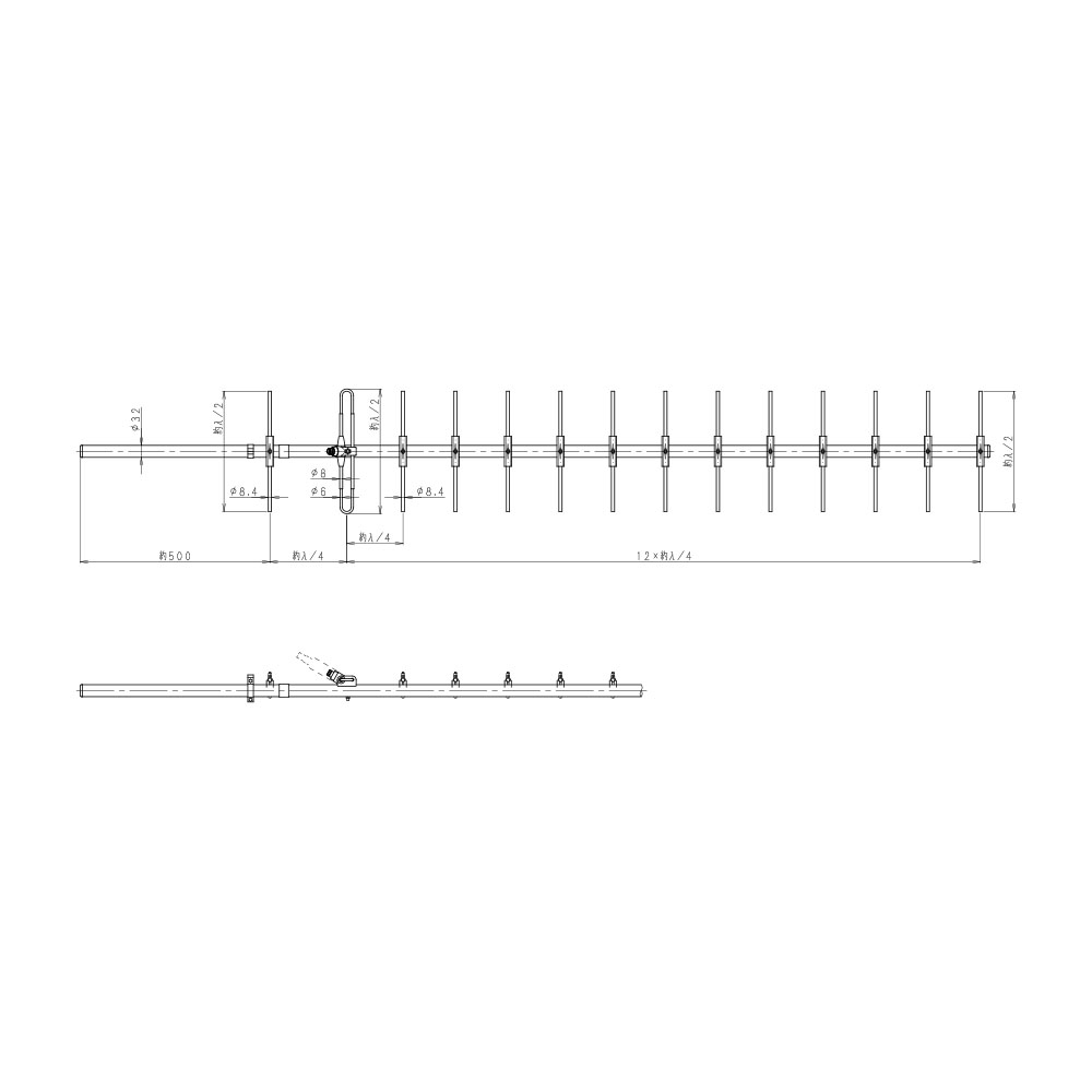 400MHz帯 14素子八木型アンテナ