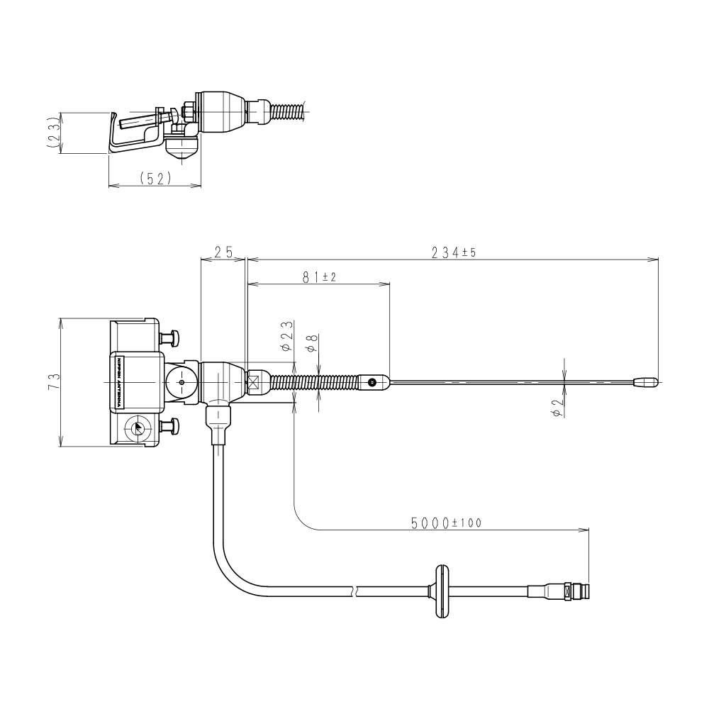 260MHz帯 車載ガータ用アンテナ(3D-2V)