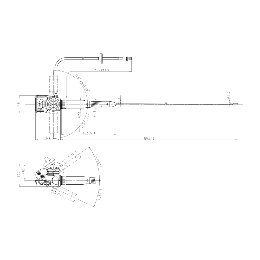 150MHz帯 車載用高利得ガータ用アンテナ(3D-2V)