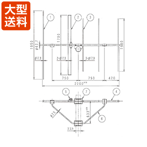 5素子高層用FMアンテナ