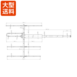 60MHz帯 4素子スリーブ型アンテナ