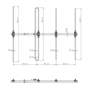 60MHz帯 4素子八木型アンテナ