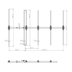 60MHz帯5素子八木型アンテナ