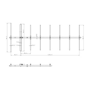 150MHz帯 8素子八木型アンテナ