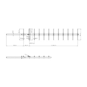 400MHz帯 12素子八木型アンテナ