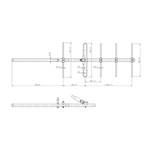 400MHz帯 5素子八木型アンテナ