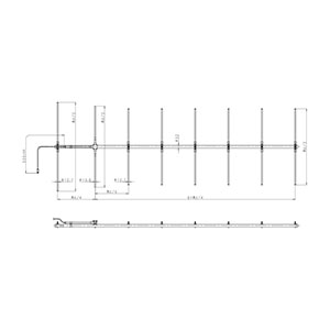 150MHz帯 広帯域8素子八木型アンテナ