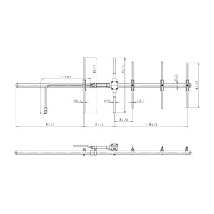 400MHz帯 広帯域5素子八木型アンテナ