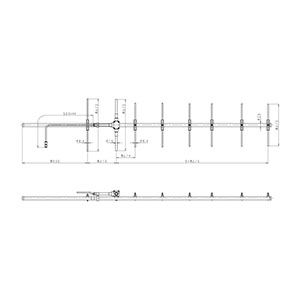 400MHz帯 広帯域8素子八木型アンテナ