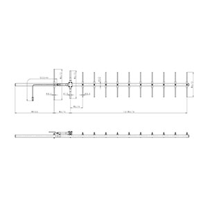 400MHz帯 広帯域12素子八木型アンテナ