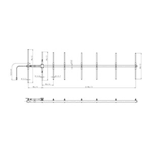 260MHz帯 広帯域8素子八木型アンテナ