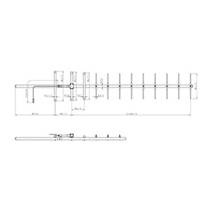 400MHz帯 防雪カバー付広帯域12素子八木型アンテナ
