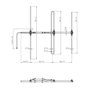 60MHz帯 広帯域3素子八木型アンテナ