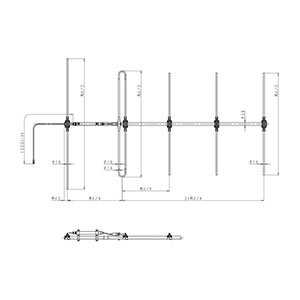 60MHz帯 広帯域5素子八木型アンテナ