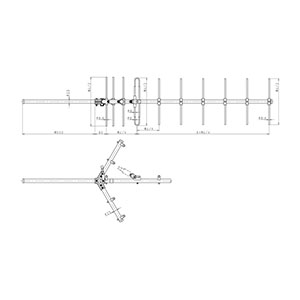 400MHz帯 スクリーン付8素子八木型アンテナ