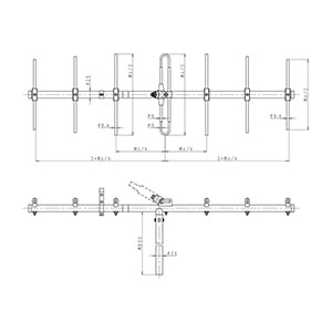 400MHz帯 双方向7素子性八木型アンテナ