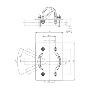 C型　アンテナ取付金具