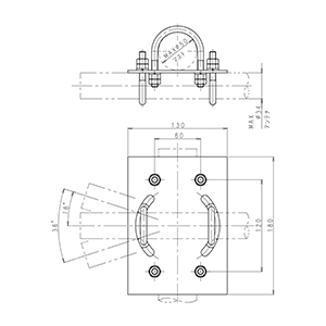 C型　アンテナ取付金具