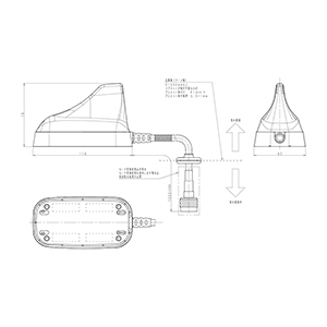 MCA 車載用マグネット式アンテナ（5D-2V 7m NP付）