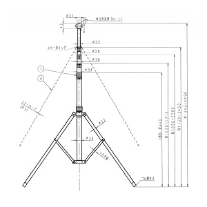 可搬用三脚ポール ベース