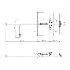 400MHz帯 広帯域3素子八木型アンテナ