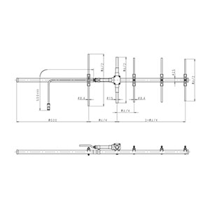 400MHz帯 広帯域5素子八木型アンテナ