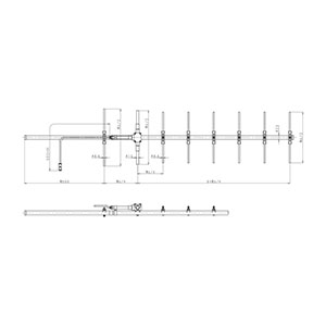 400MHz帯 広帯域8素子八木型アンテナ