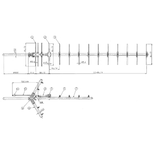 400MHz帯 スクリーン付広帯域12素子八木型アンテナ