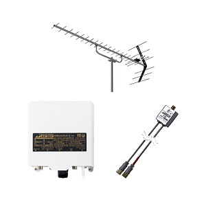 UHFアンテナ、UHF/BS・CSブースター、分波器セット